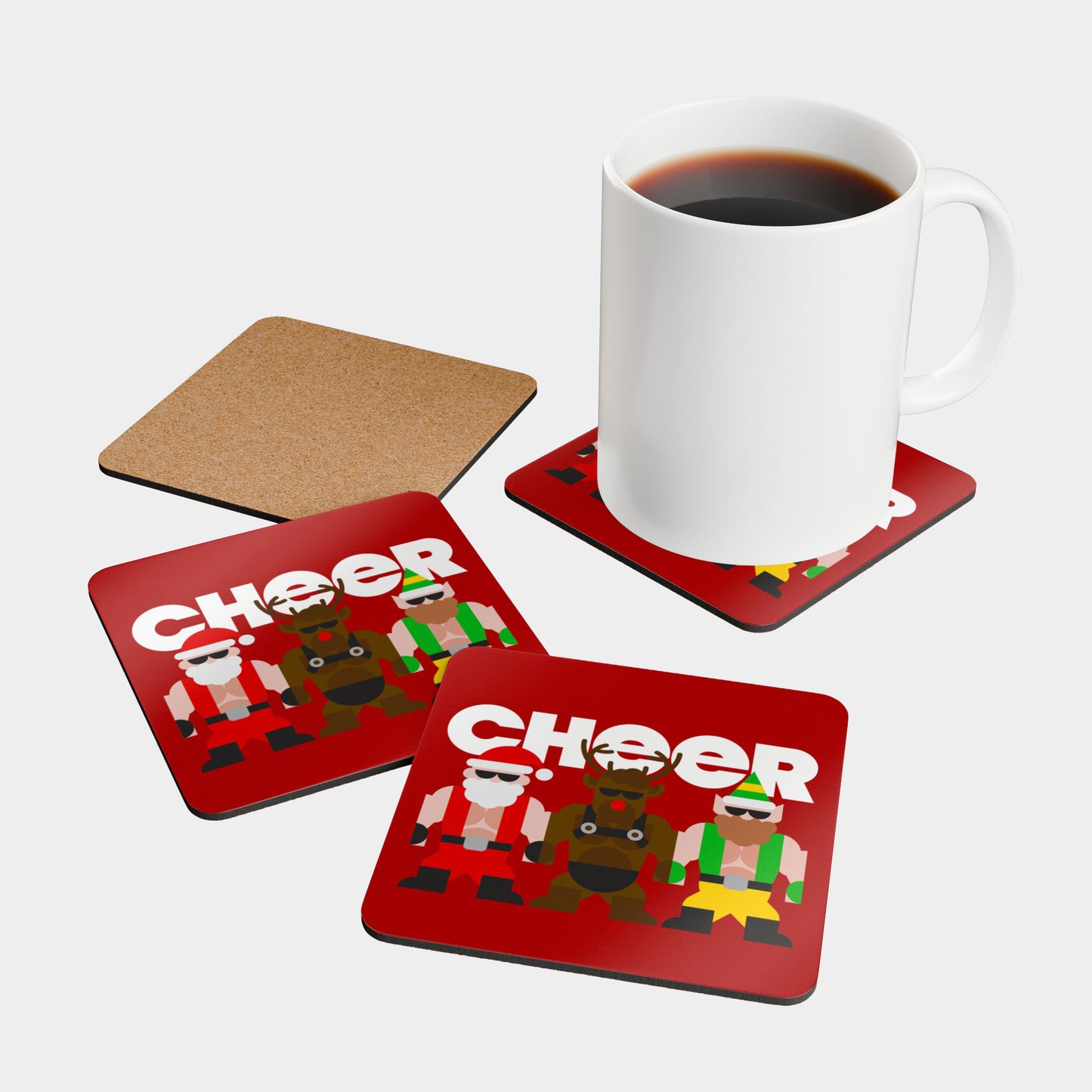 Cheer Corkwood Coaster Set