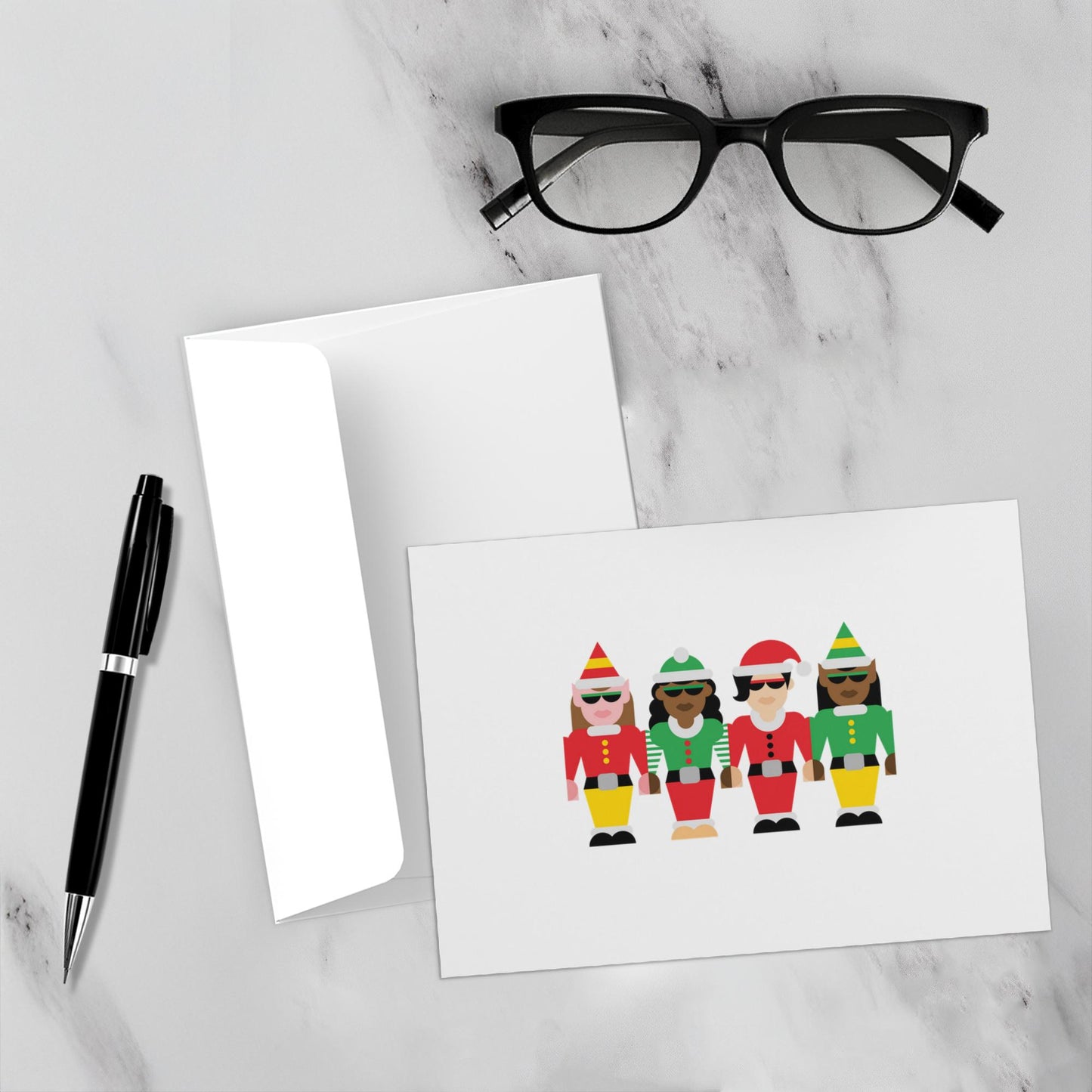 Merry Women Christmas Card 10-Pack – Blank Inside