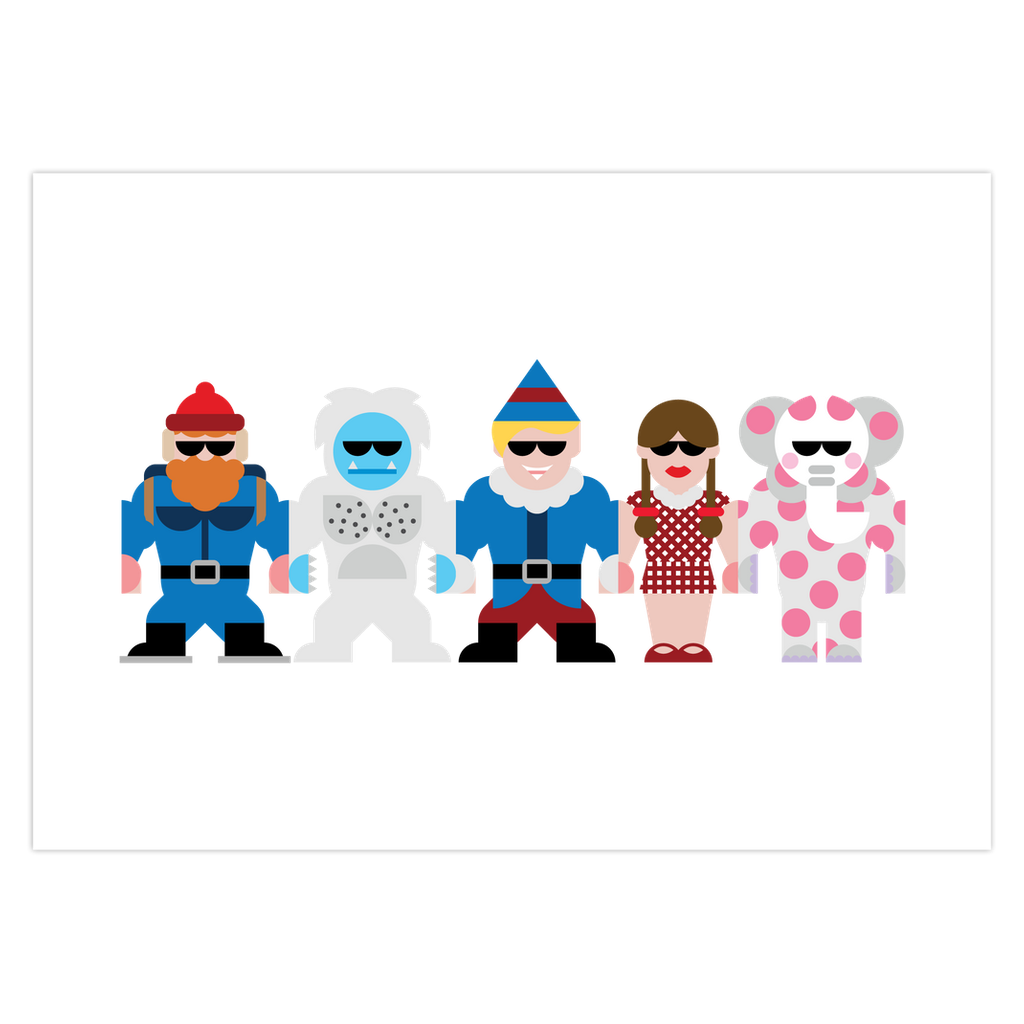 Merry Misfits Christmas Card 10-Pack – Blank Inside