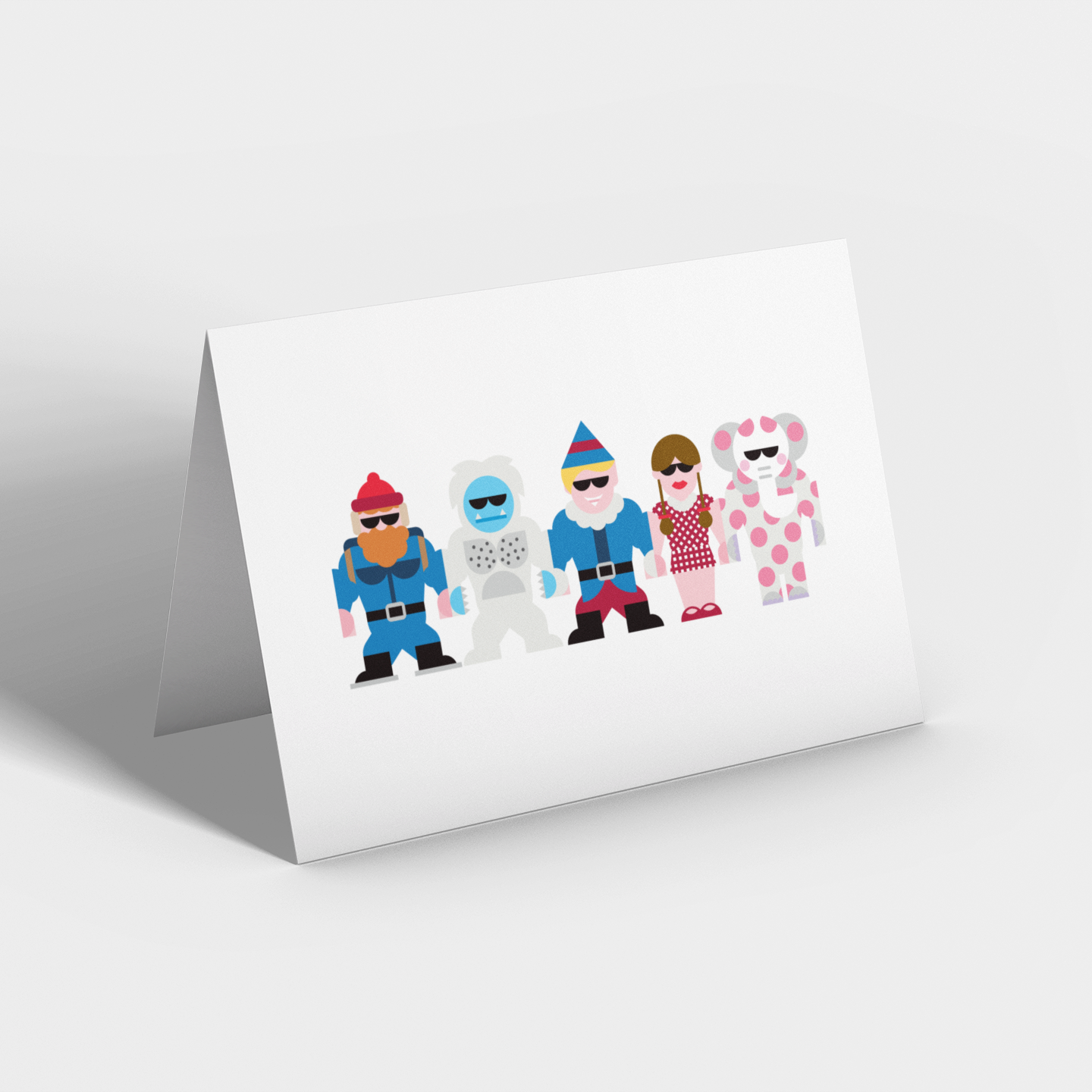 Merry Misfits Christmas Card 10-Pack – Blank Inside