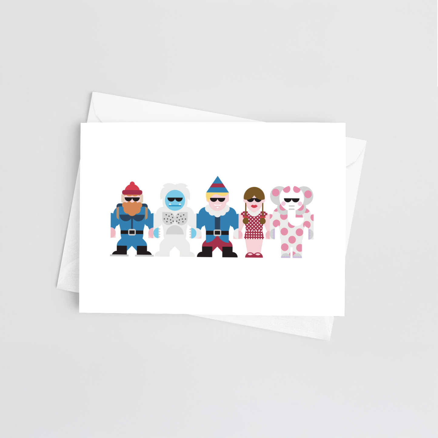 Merry Misfits Christmas Card 10-Pack – Blank Inside