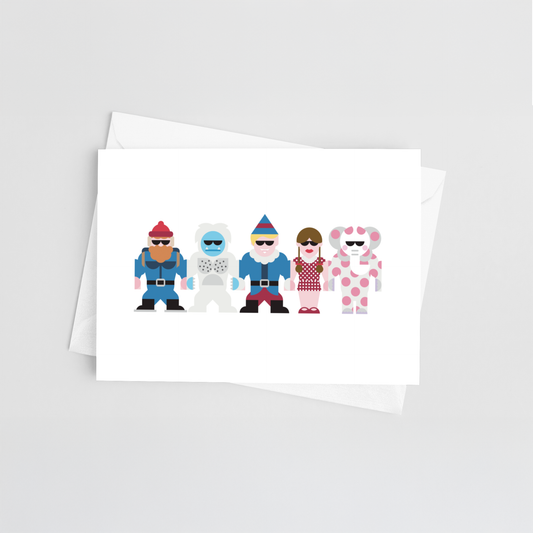 Merry Misfits Christmas Card 10-Pack – Blank Inside