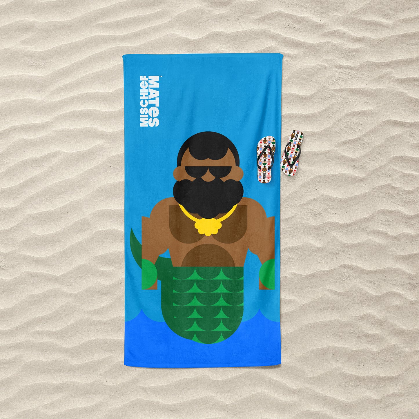 Gil the Merman Beach Towel