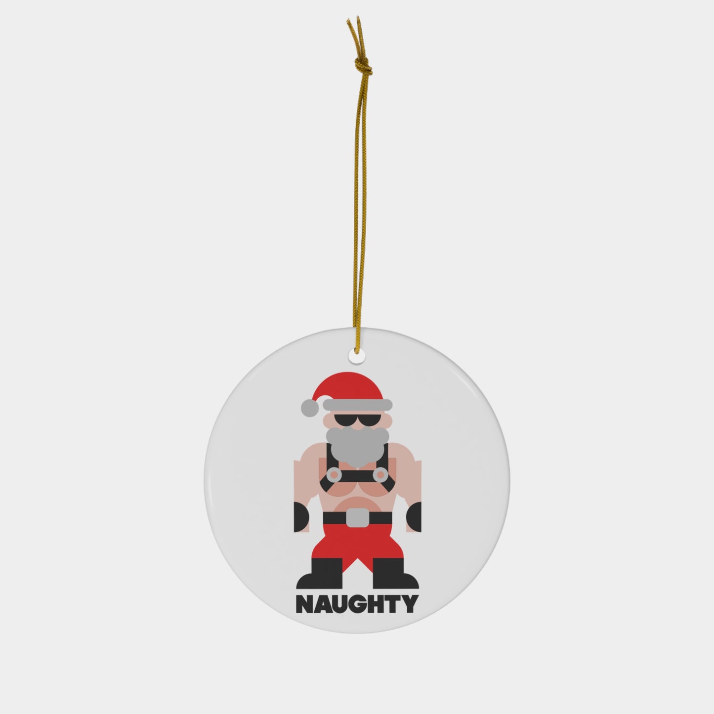 Naughty & Nice Santa Ornament