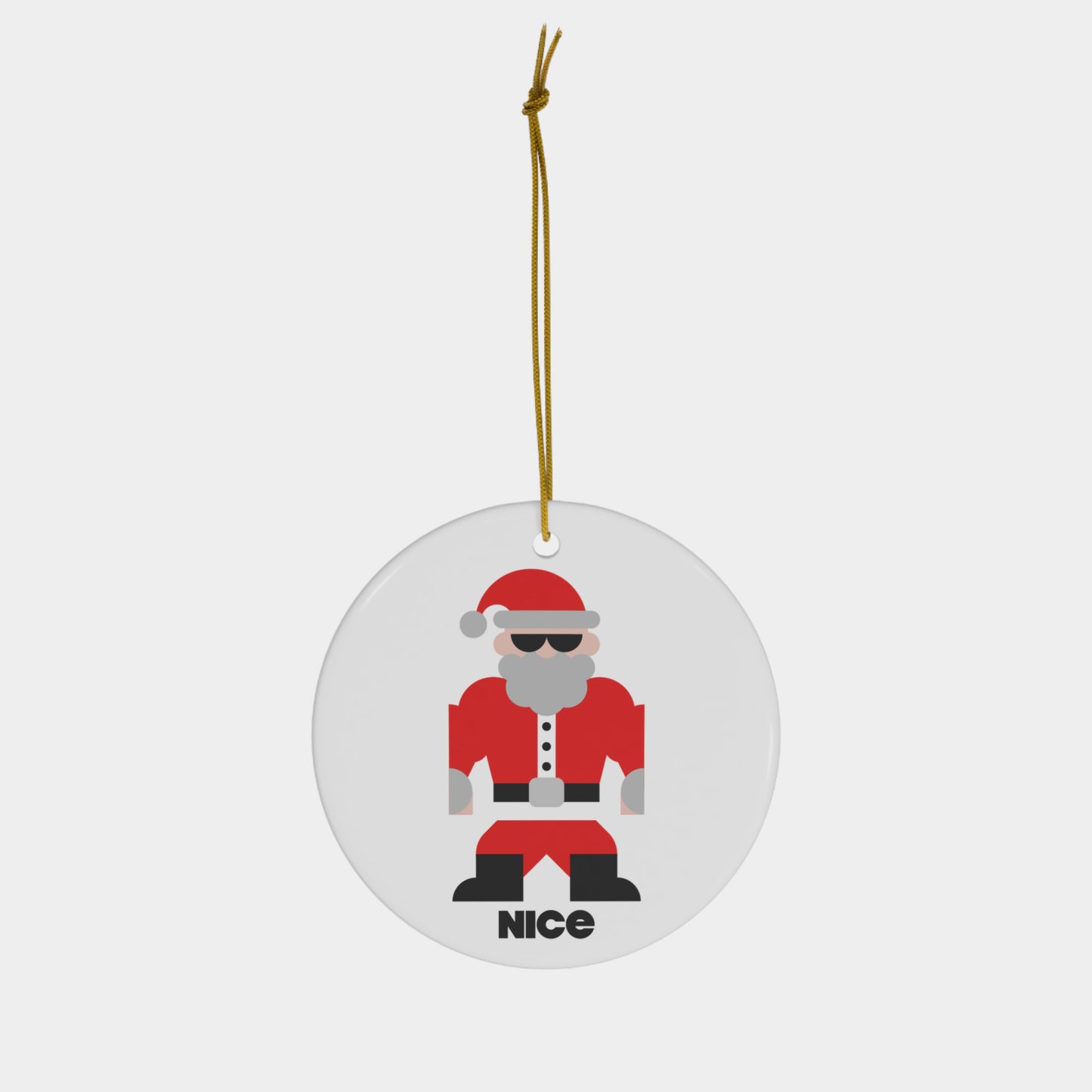 Naughty & Nice Santa Ornament