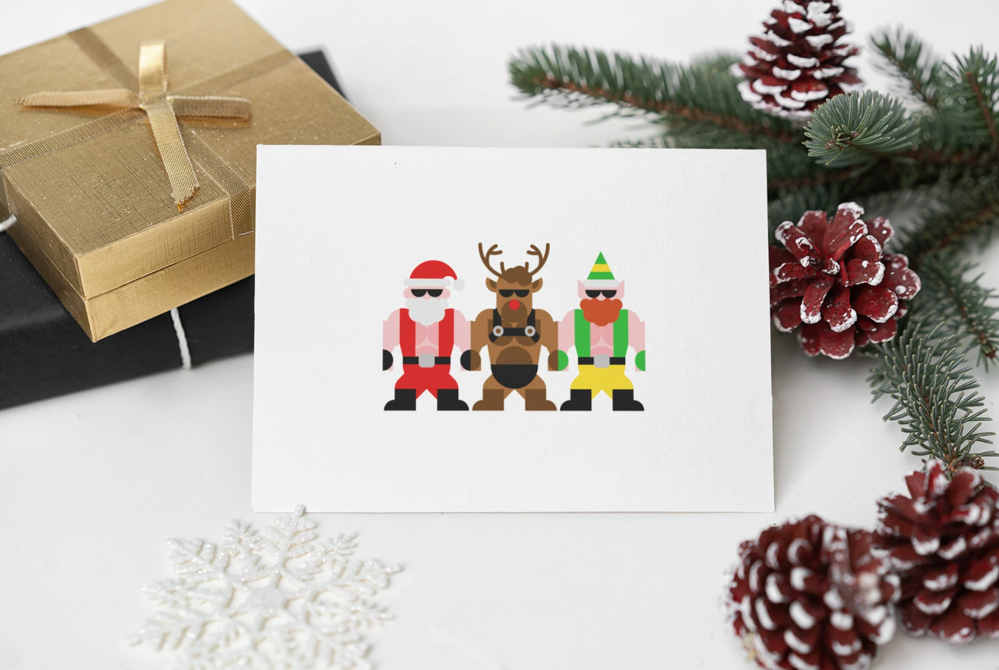 Merry Gay Trio Christmas Card Pack – Blank Inside