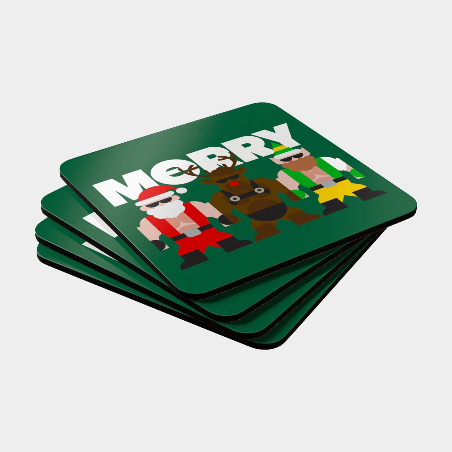 Merry Corkwood Coaster Set