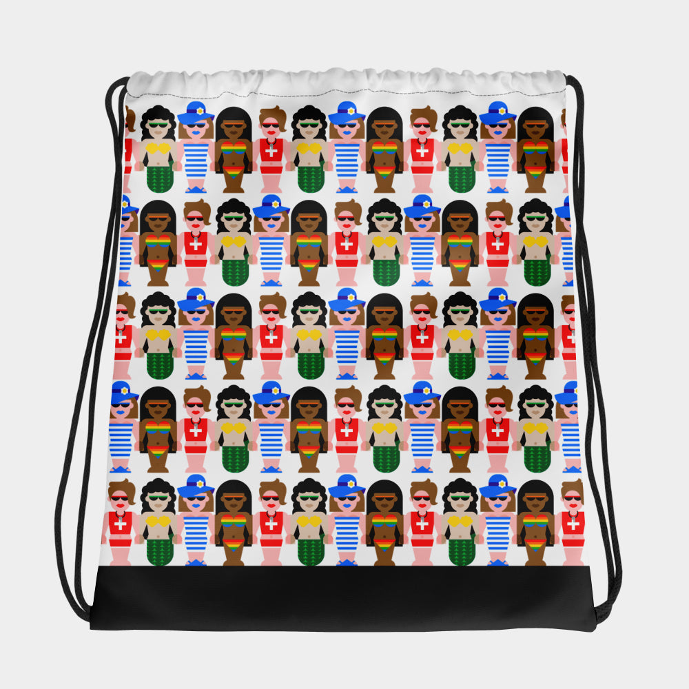Girls of Summer Drawstring Bag