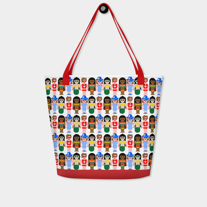 Girls of Summer Beach Tote - Red