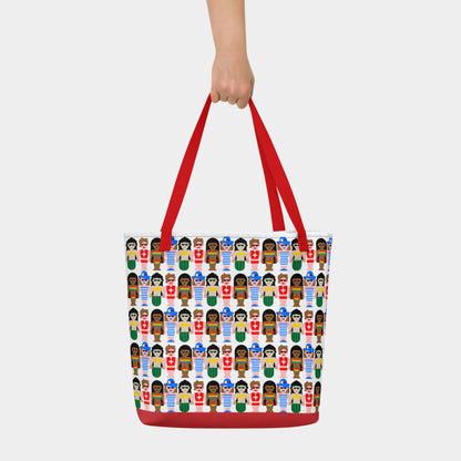 Girls of Summer Beach Tote - Red
