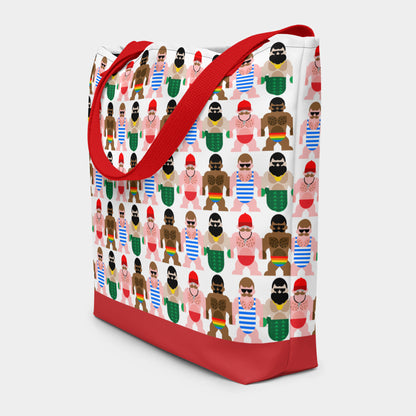 Boys of Summer Beach Tote - Red
