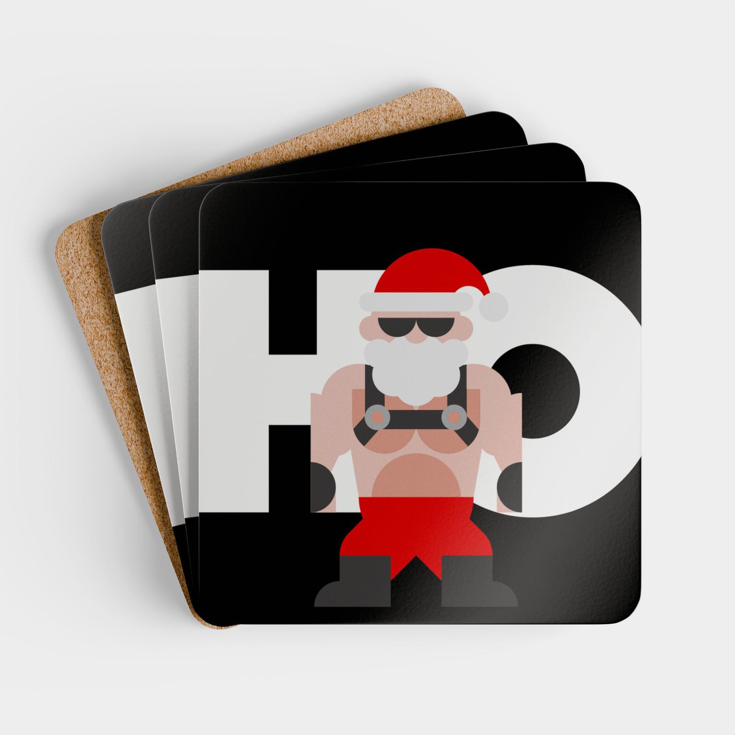 Ho Ho Ho Santa Coaster Set