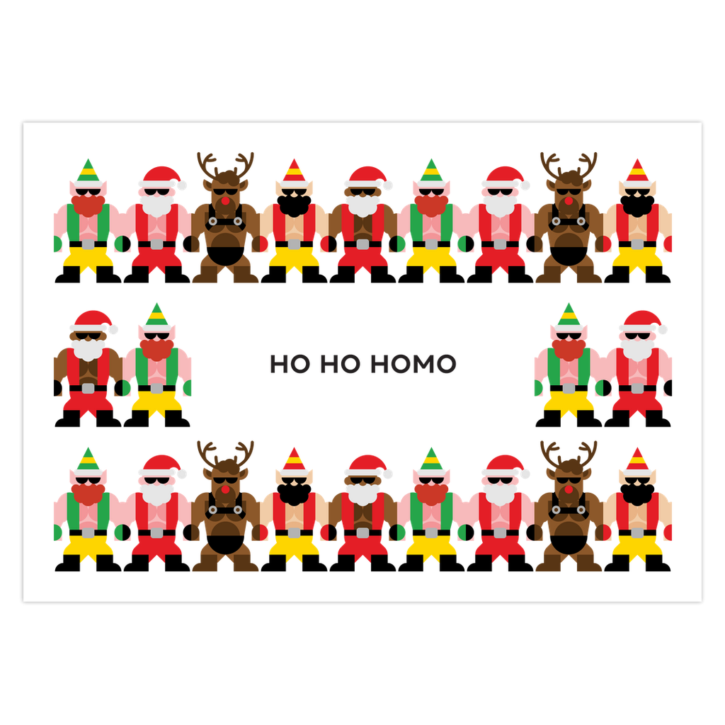 Ho Ho Homo Card 10-Pack – Blank Inside