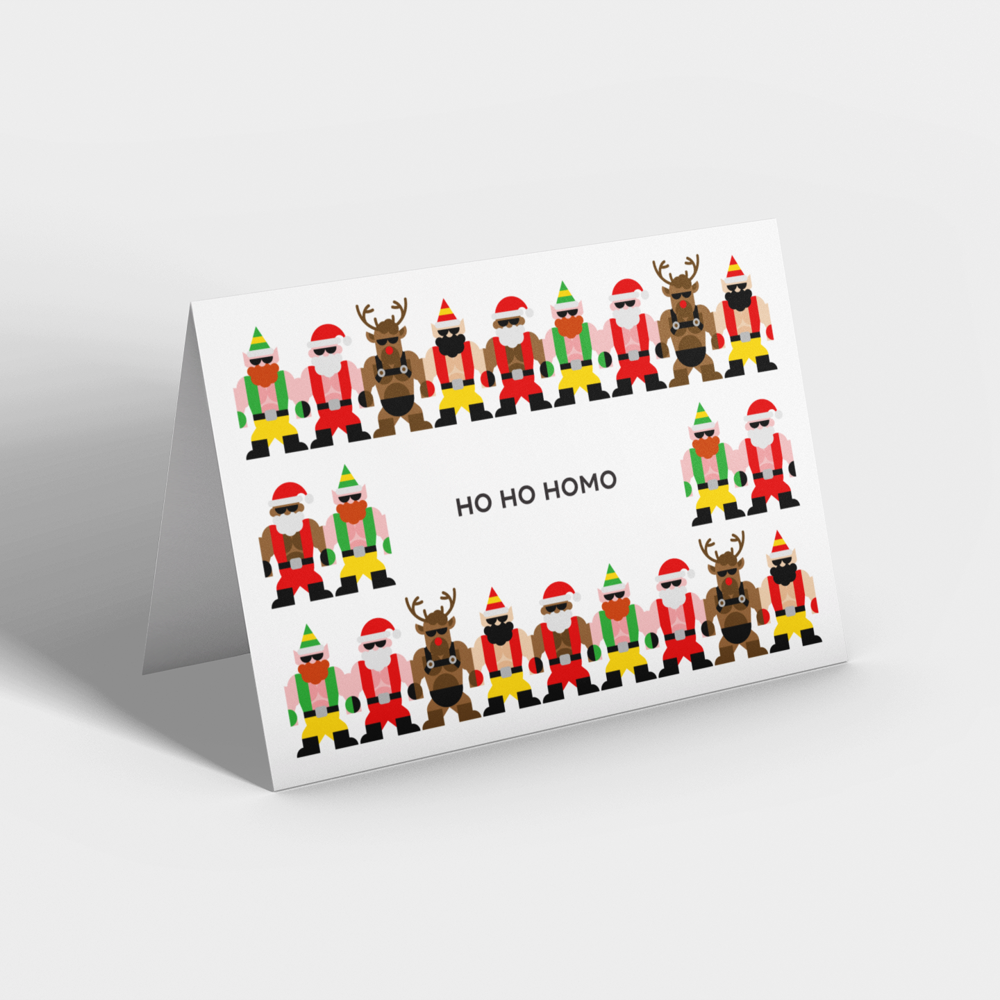 Ho Ho Homo Card 10-Pack – Blank Inside