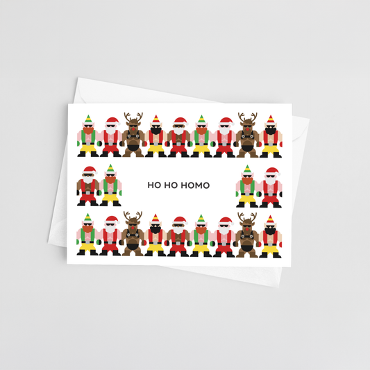 Ho Ho Homo Card 10-Pack – Blank Inside