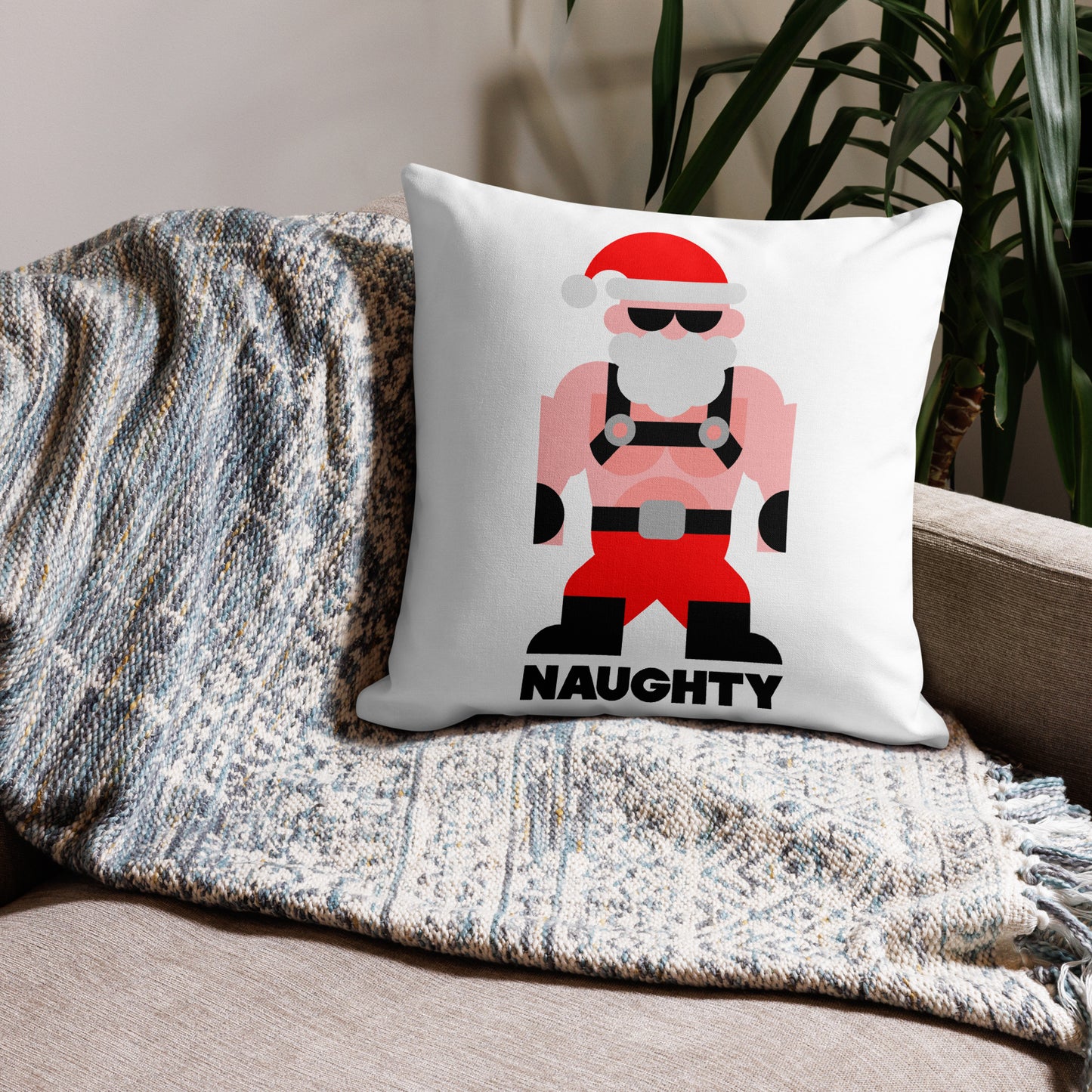 Naughty and Nice Holiday Pillow