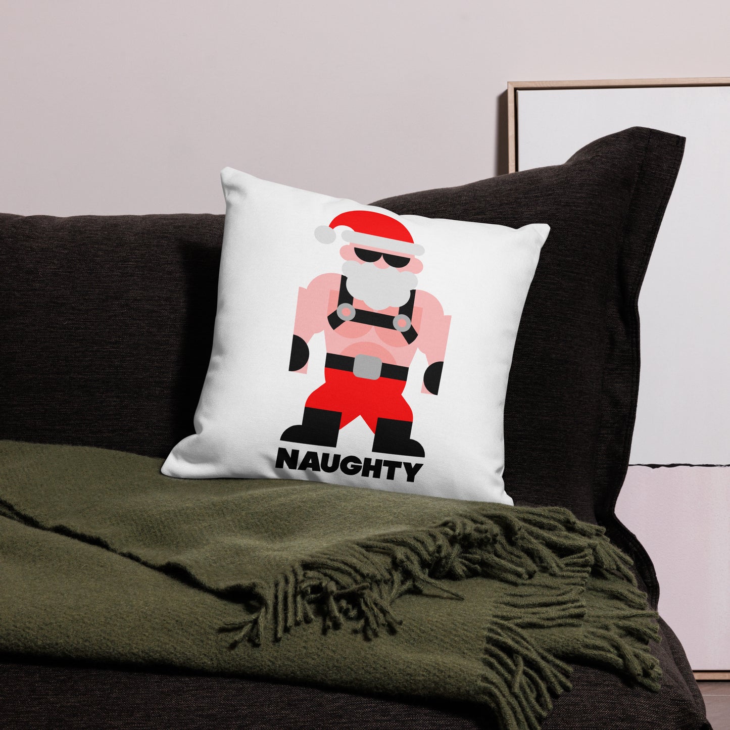 Naughty and Nice Holiday Pillow