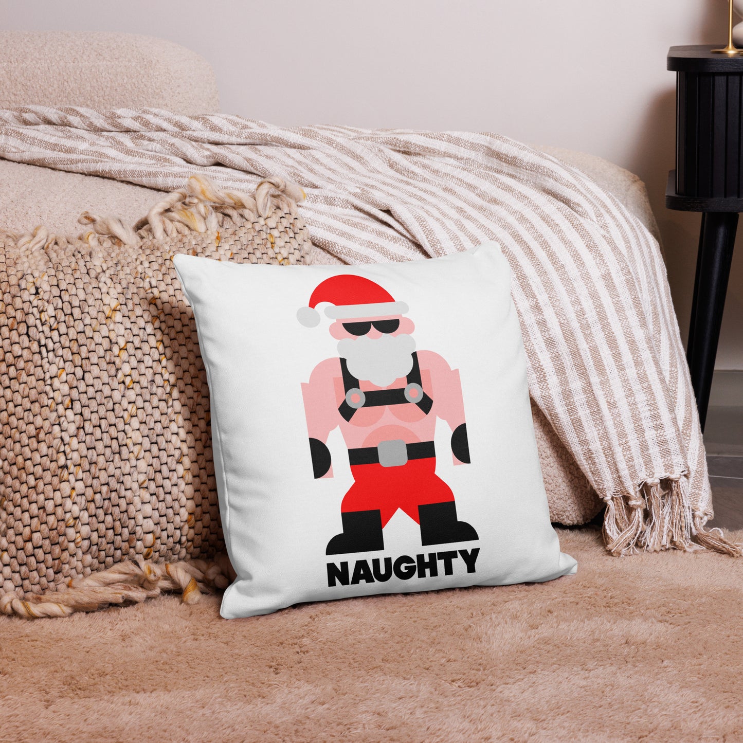 Naughty and Nice Holiday Pillow