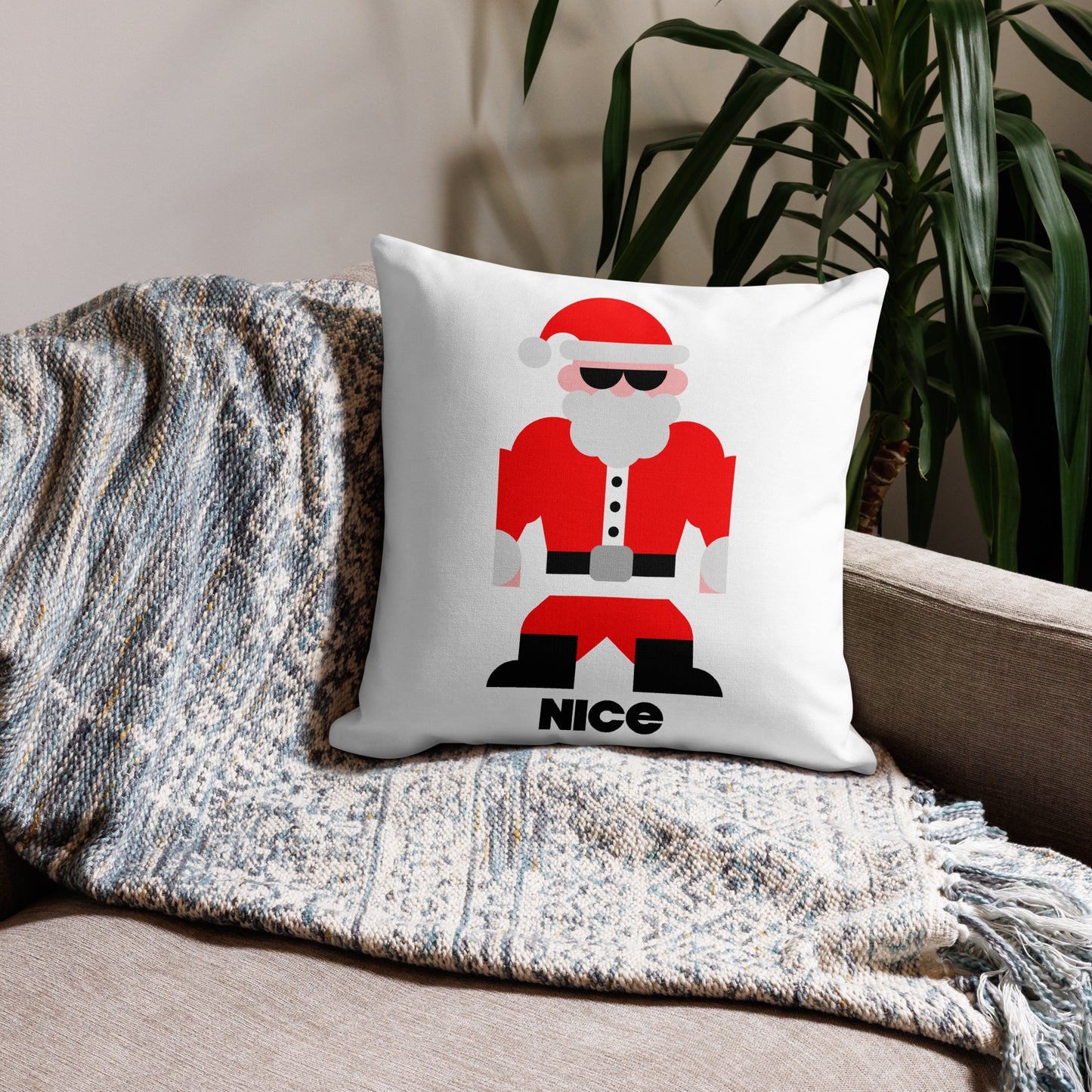 Naughty and Nice Holiday Pillow