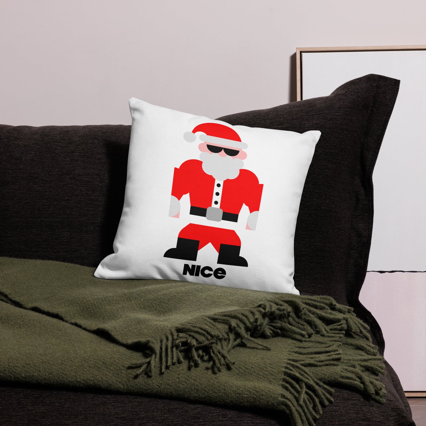 Naughty and Nice Holiday Pillow