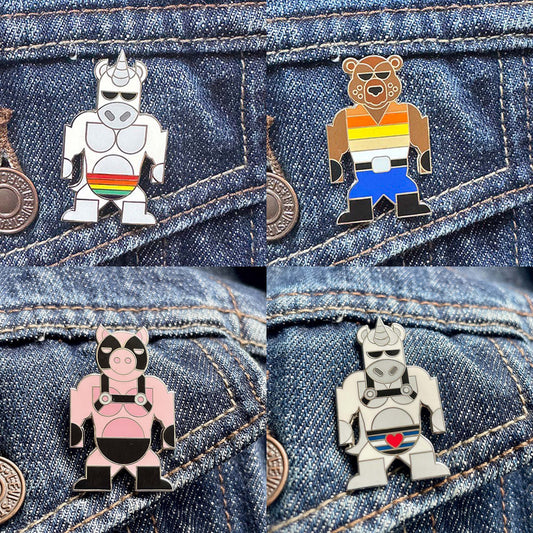 Enamel Pin Character 4-Pack