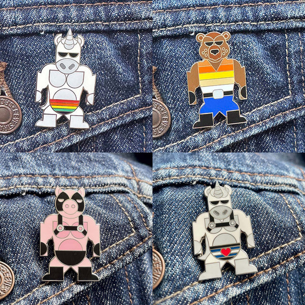 Enamel Pin Character 4-Pack