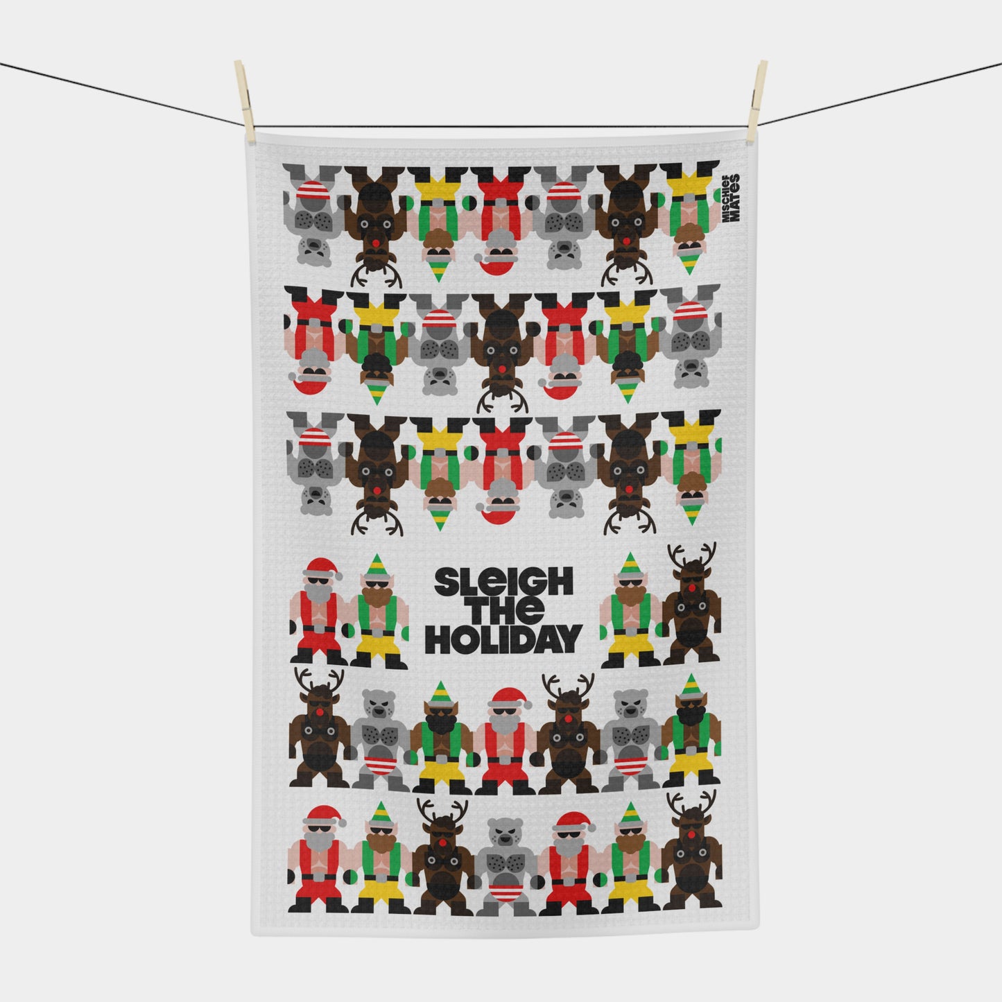 Sleigh the Holiday Tea Towel