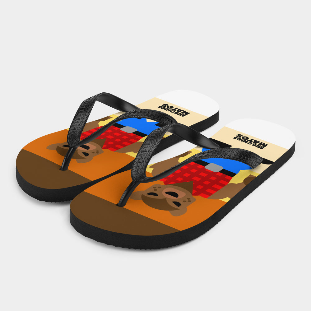 Grizz the Bear Flip-Flops