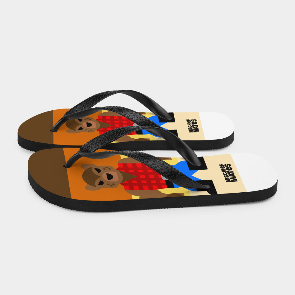 Grizz the Bear Flip-Flops