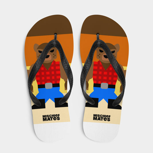 Grizz the Bear Flip-Flops