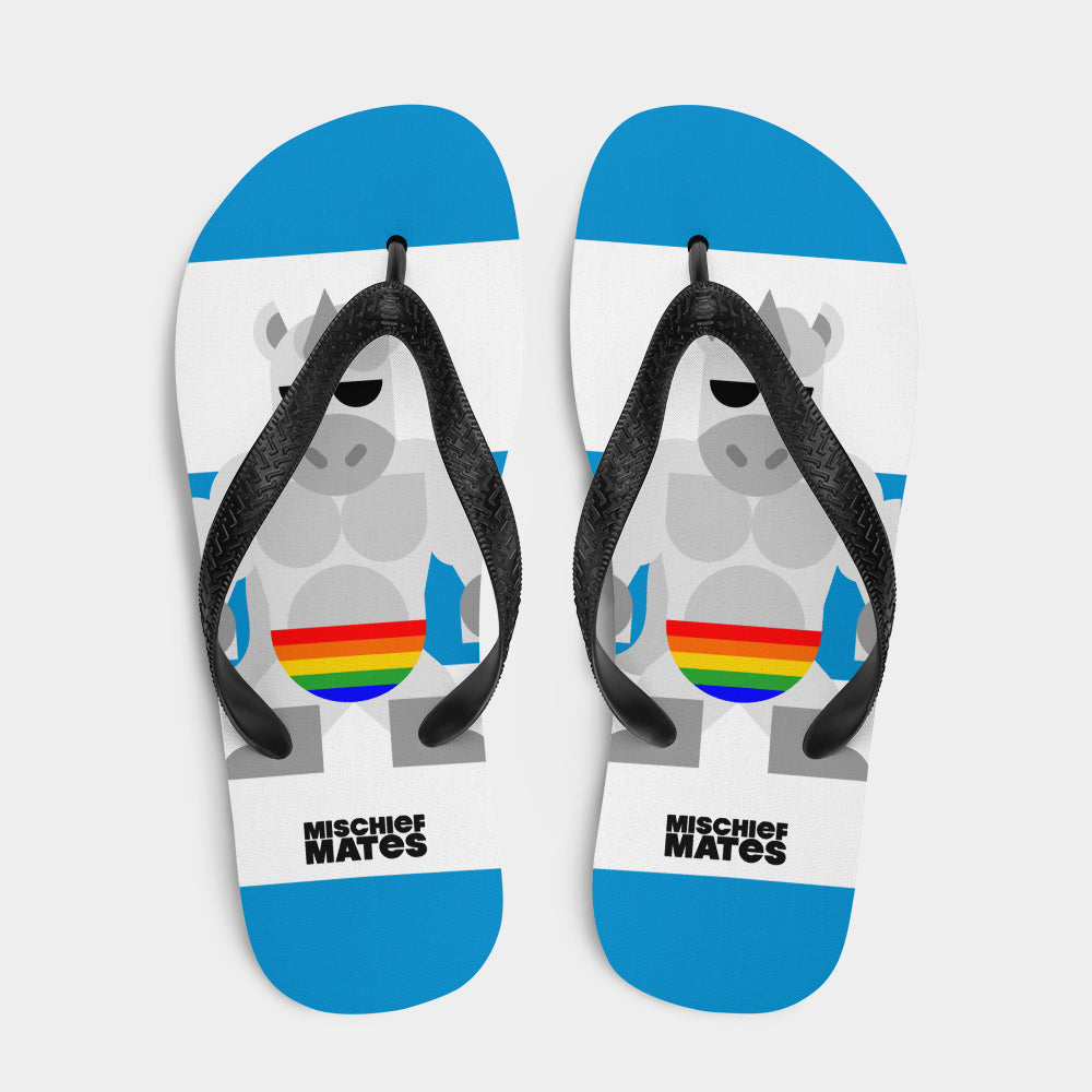 Uno the Unicorn Flip-Flops