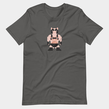 Curly the Pig on Asphalt Gray