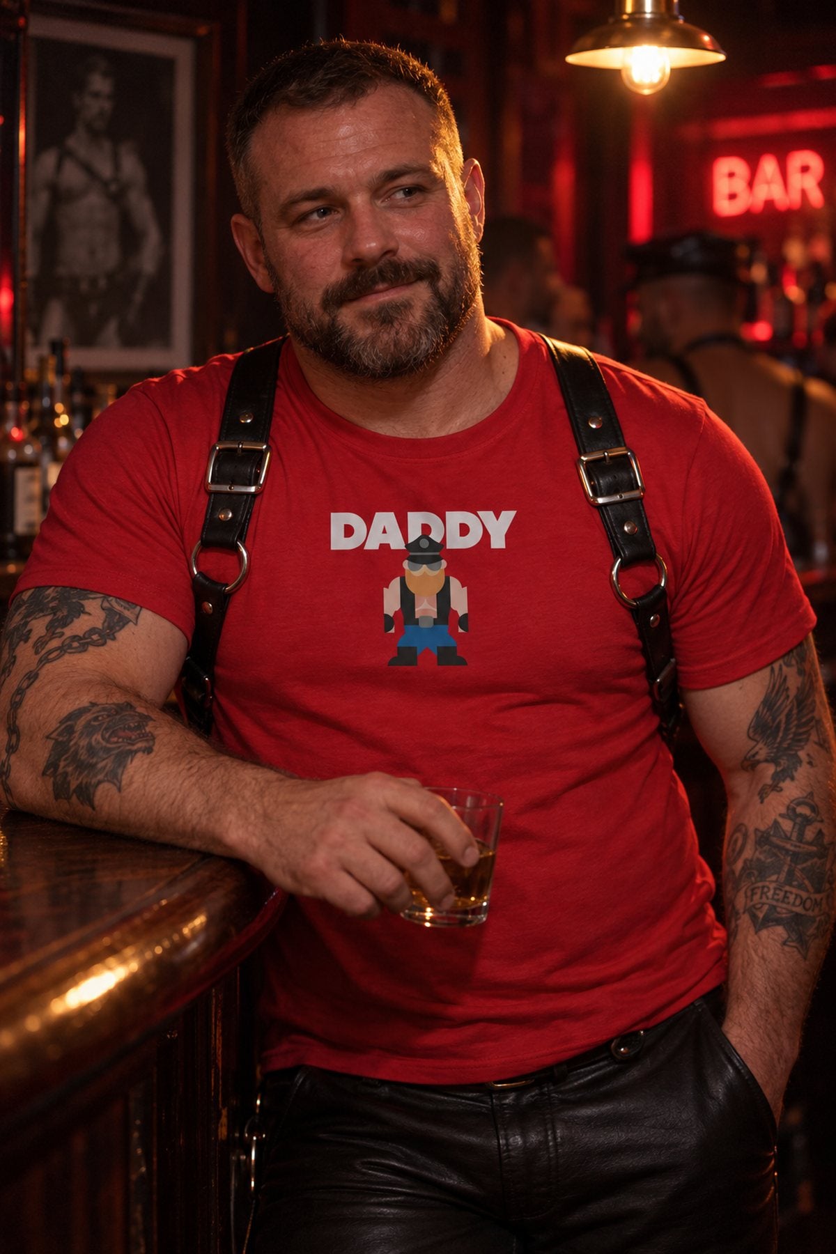 Someone wearing the Daddy Don Tee
