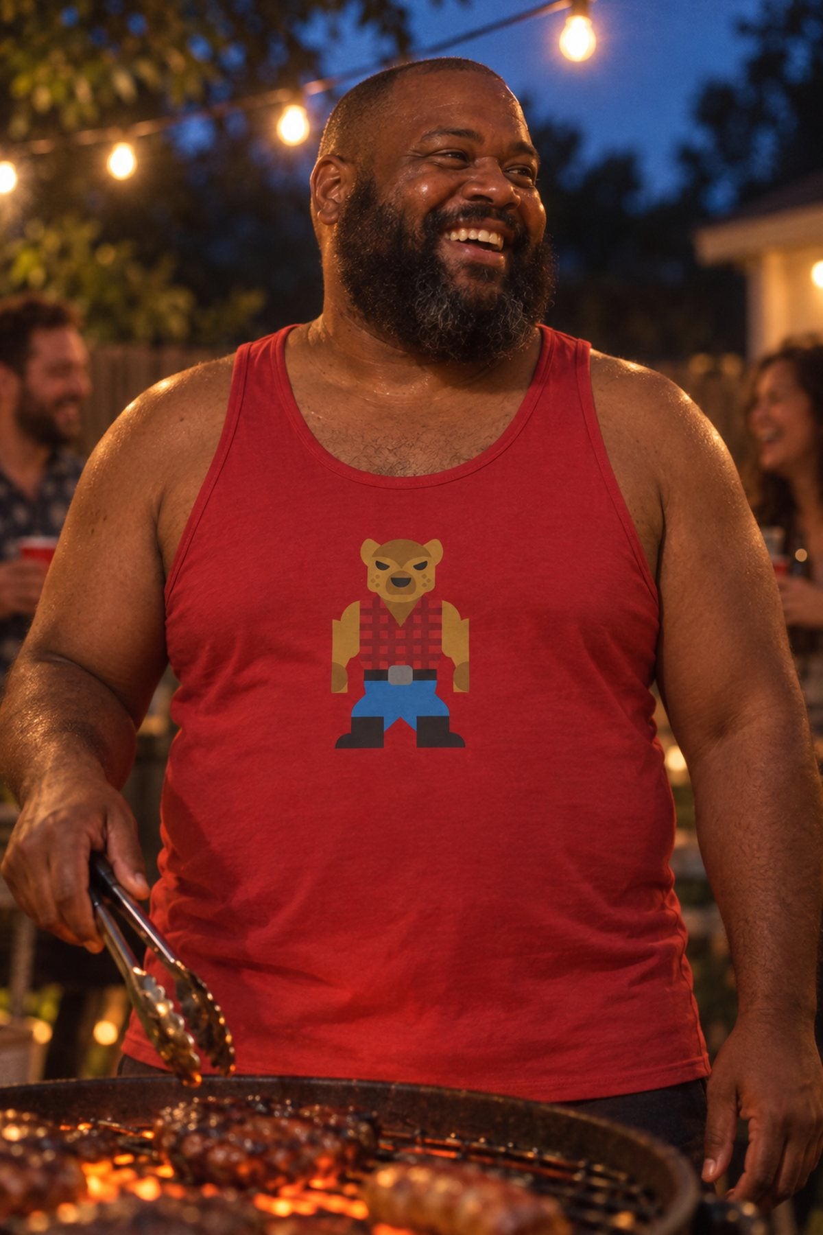Someone wearing the Grizz the Bear Tank